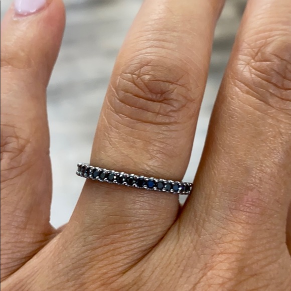 Black CZ Wedding Band sizes 4 5 6 7 8 9 - Picture 11 of 11